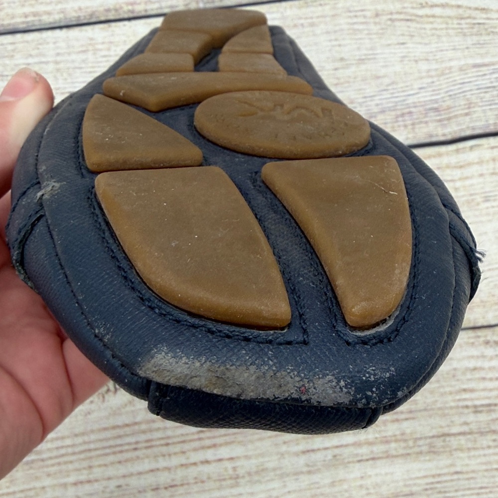 Michael Kors Navy Flats with Gold Logo - Picture 13 of 15